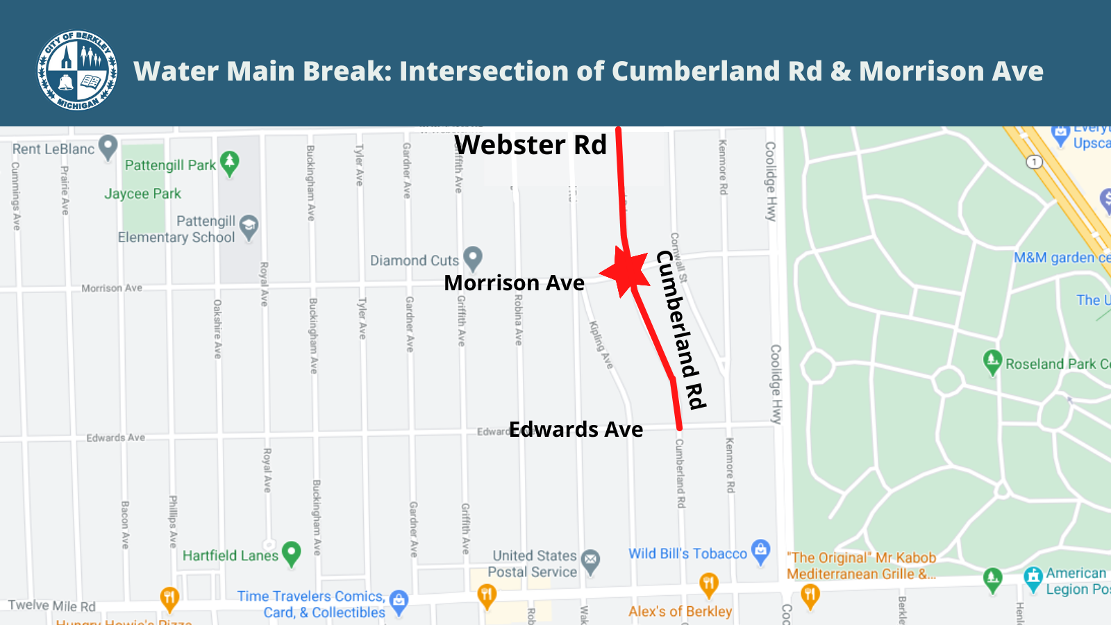 Water Main Break Maps_Cumberland from Webster to Edwards
